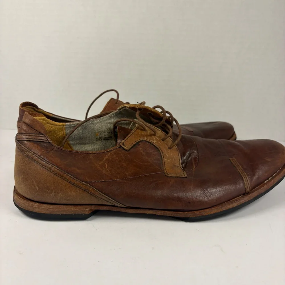 Timberland Boot Company Oxford Mens 11 Brown Leather Cap Toe Lace Up Dress Shoes